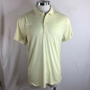 Grag Norman Play Dry Yellow Solid Short Sleeve Polo Neck T-Shirt Men's Size XL